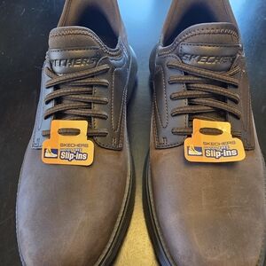 Skechers Men's Dark Brown Hands-Free Slip-Ins Loafers